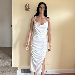 Windsor off white rushed side and back dress